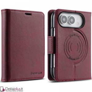 Dirbtinės odos dėklas - bordo (Apple Iphone Duo)
